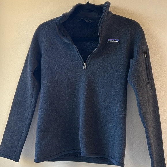 Patagonia Women’s  Better Sweater 1/4 zip Grey  Black XS - Picture 4 of 10
